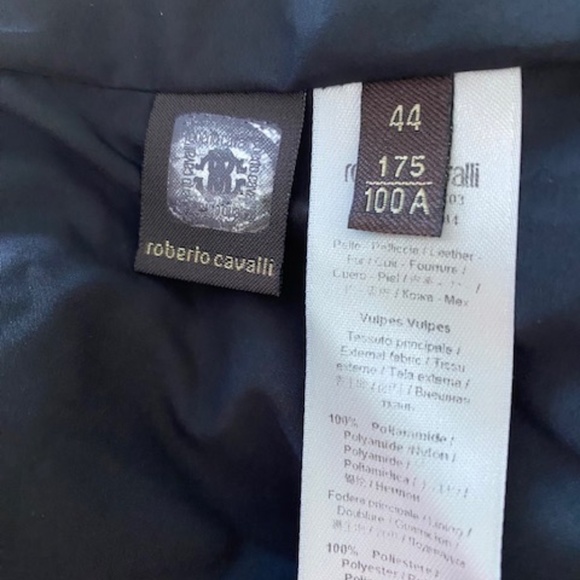 Roberto Cavalli Black and Pink Puffer Jacket with Bold Patterns - Picture 10 of 16